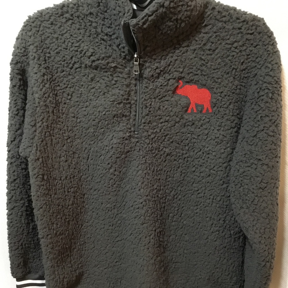 Alabama Crimson Tide Women's Varsity Banded Sherpa Quarter-Zip Pullover Size M